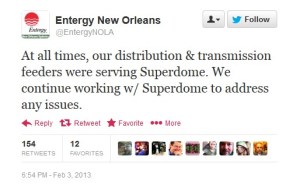 Entergy Tweet Feb. 3rd